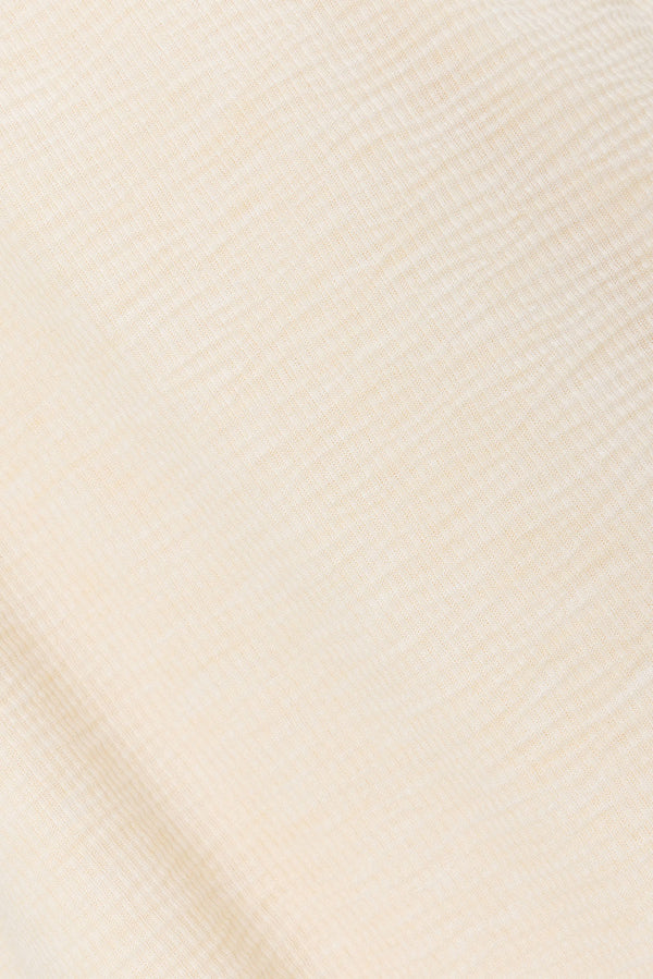 Cream High Waist Elastic Drawstring Zen Pants