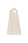 Beige Silky Asymmetric Scarf Koda Top