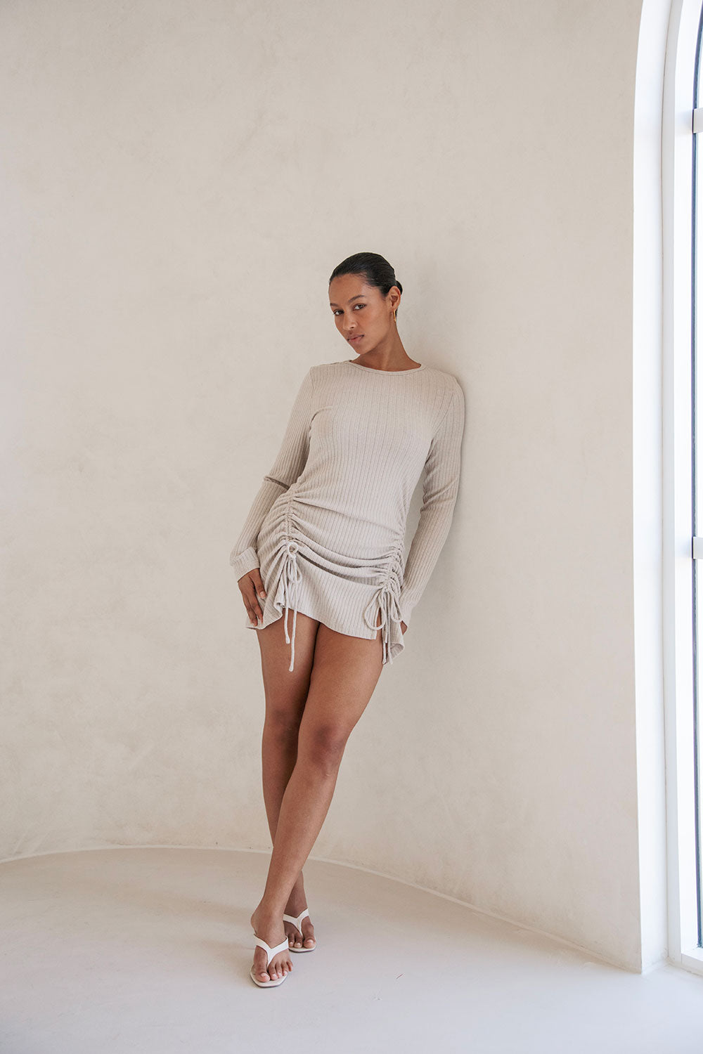 Kalani Knit Mini Dress - Grey