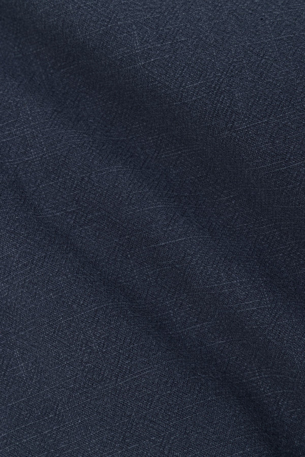 Dark Blue Denim V Neck Shoulder Bow Elixir Top