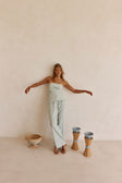 Mint Green Strapless Jira Top