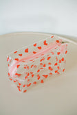 Heart Cosmetics Bag - Red
