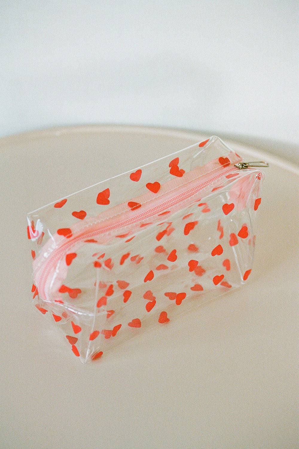 Heart Cosmetics Bag - Red