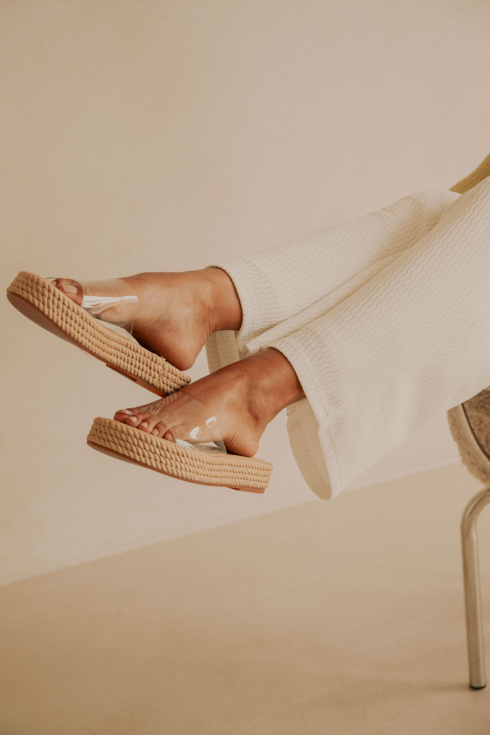 Transparent Open Toe Asuka Platform Sandals