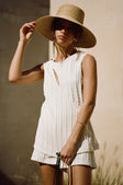 Cream High Waist Elastic Drawstring Jojo Shorts