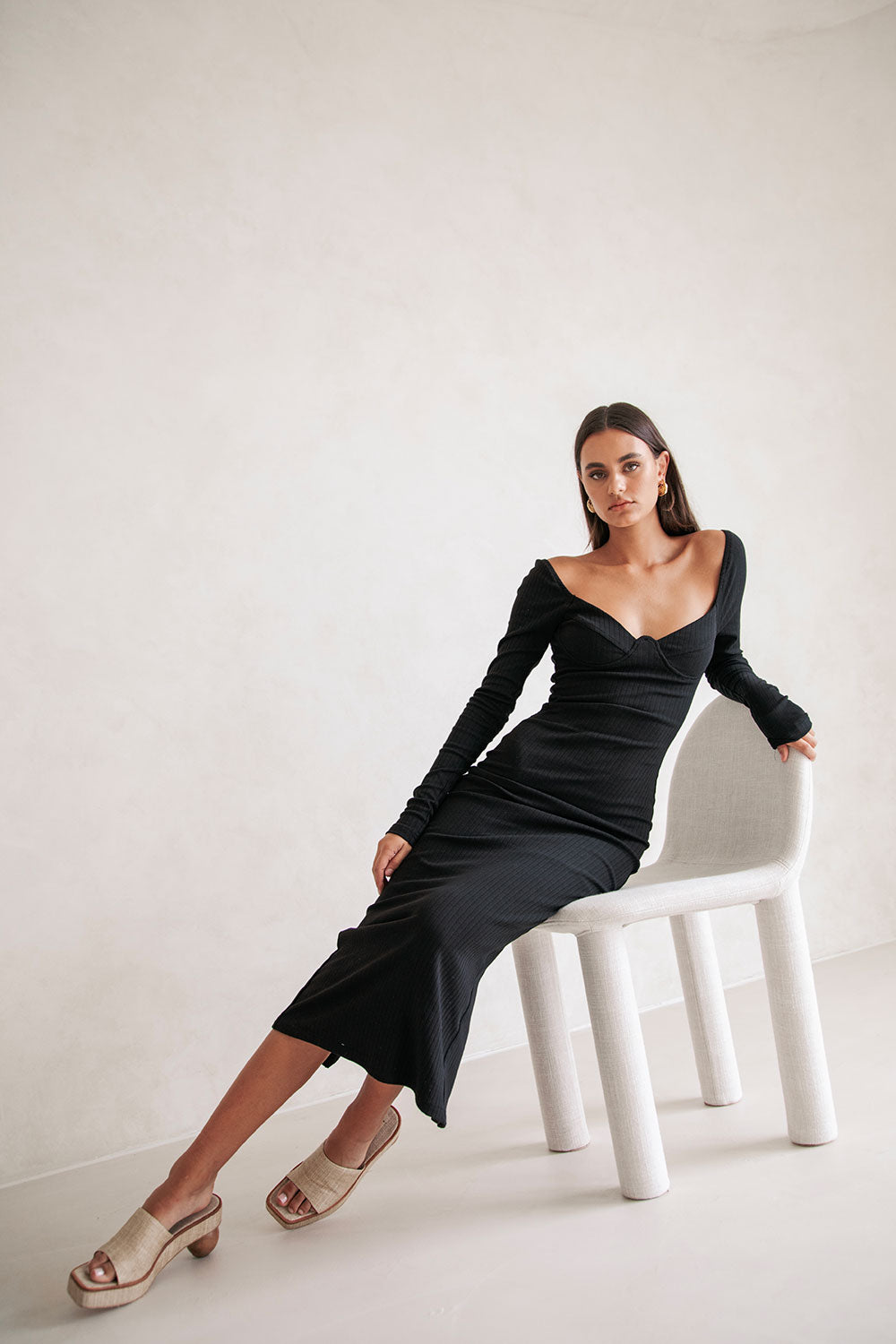 Geneva Dress Blue Linen main image 1