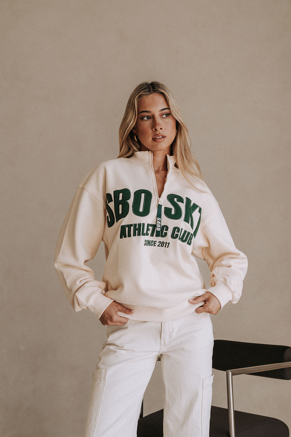 Green and Cream Fleece Oversized Vintage Kilkenny Sweater