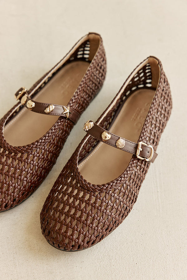 Solstice Ballet Flats - Brown
