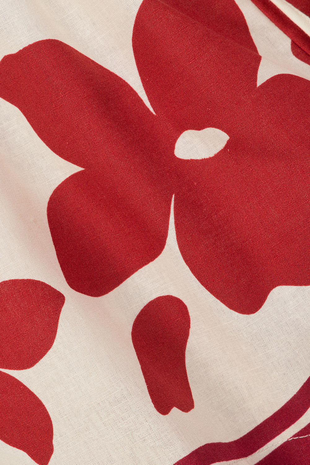 Red Sienna Sunset Print Elastic Drawstring Zuma Shorts