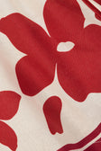 Red Sienna Sunset Print Elastic Drawstring Zuma Shorts