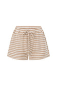 Tan High Waist Drawstring Rhi Shorts