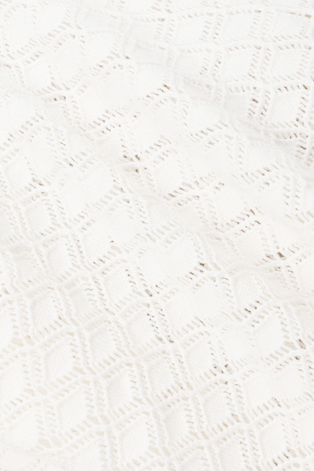 White Knit V Neck Collar Short Sleeve Aya Top