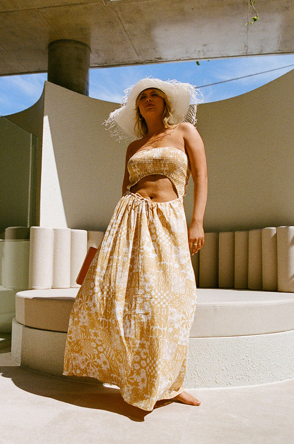 Strapless Boracay Maxi Dress - Tan