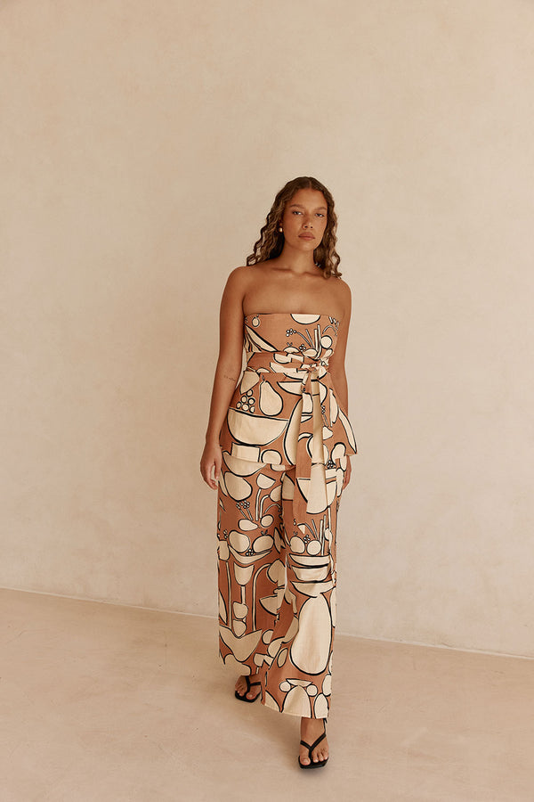 Orange Barrosa Print Torquay Trouser Pants