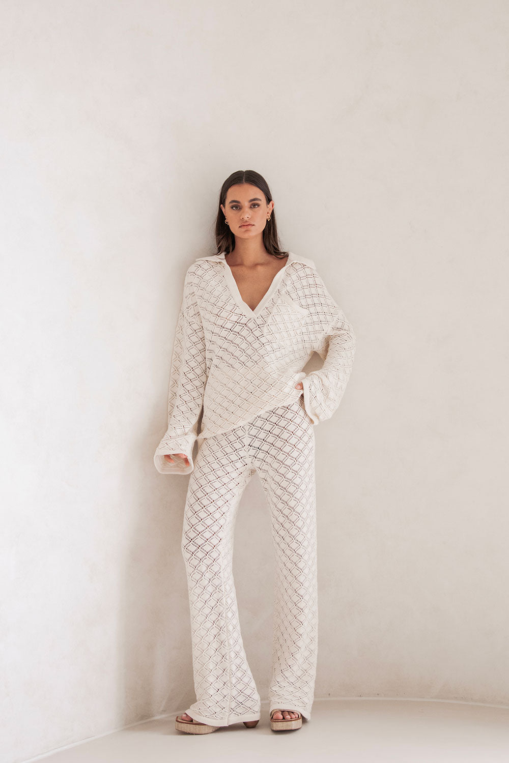 Jaime Knitted Pants - Cream