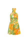 SAMPLE-Amina Halter Dress - Floral Sunset