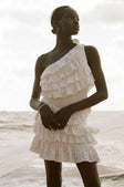 Axelia Asymmetric Mini Dress - White