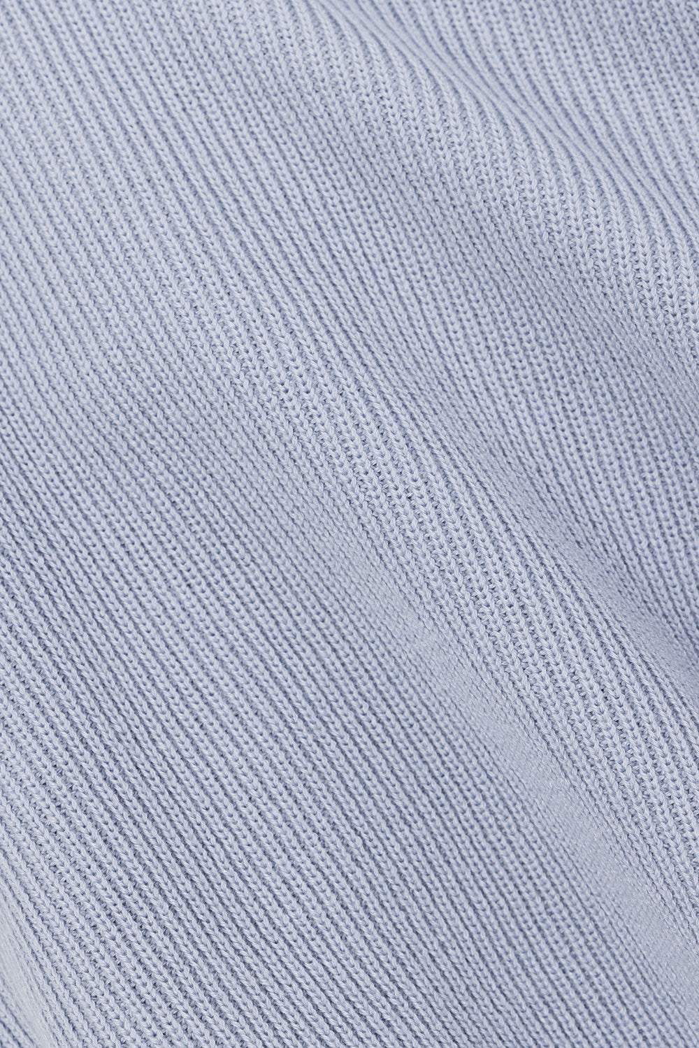 Blue Knit Asymmetric Split Bridget Top