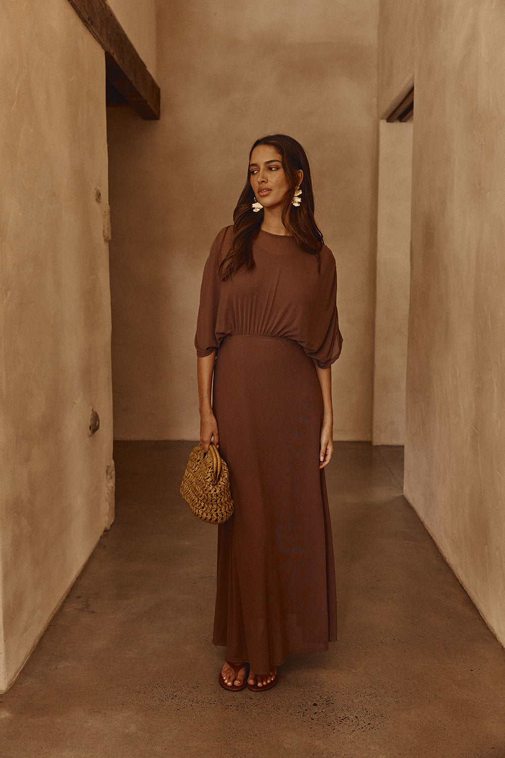 SAMPLE-Eira Dress - Chocolate
