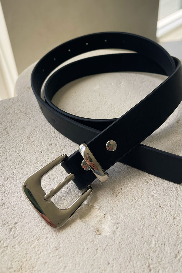 Black Buckle Thin Style Kalani Belt