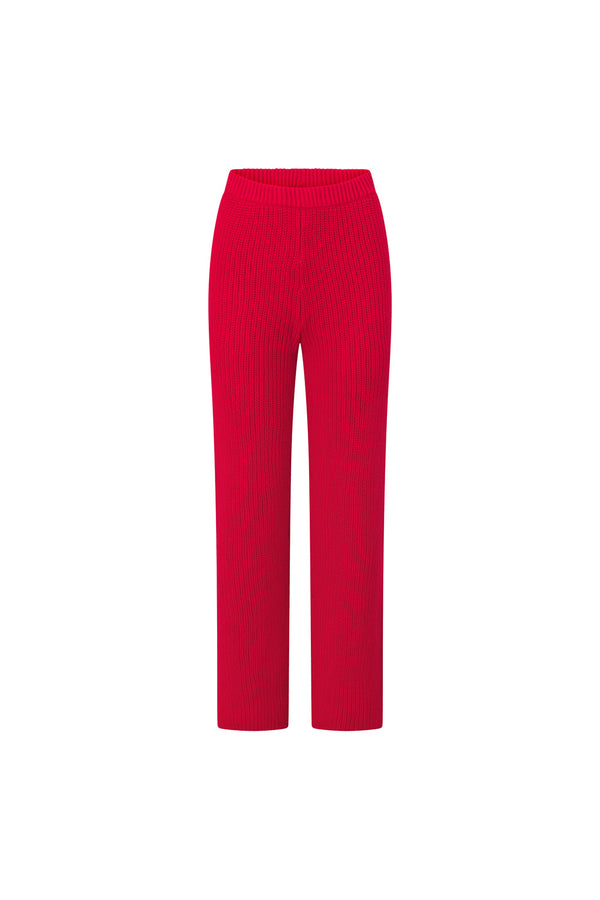 Red Rouge Knit High Waist Ellea Pants