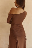 SAMPLE-Callista Dress - Chocolate