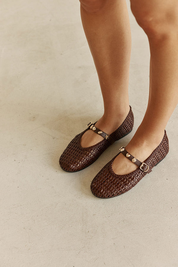 Solstice Ballet Flats - Brown