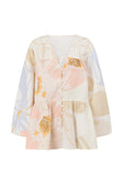 Pink Vintage Bloom Print Long Sleeve Button Up Adalyn Top