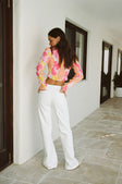 SAMPLE-Zaya Crepe Top - Nectar Floral