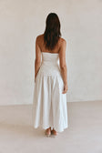 White Strapless Tie Bustier Viviana Top