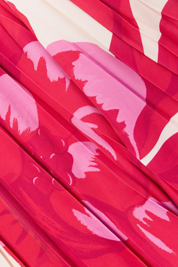 Pink Sole Rosa Print Halter Maxi Daje Dress