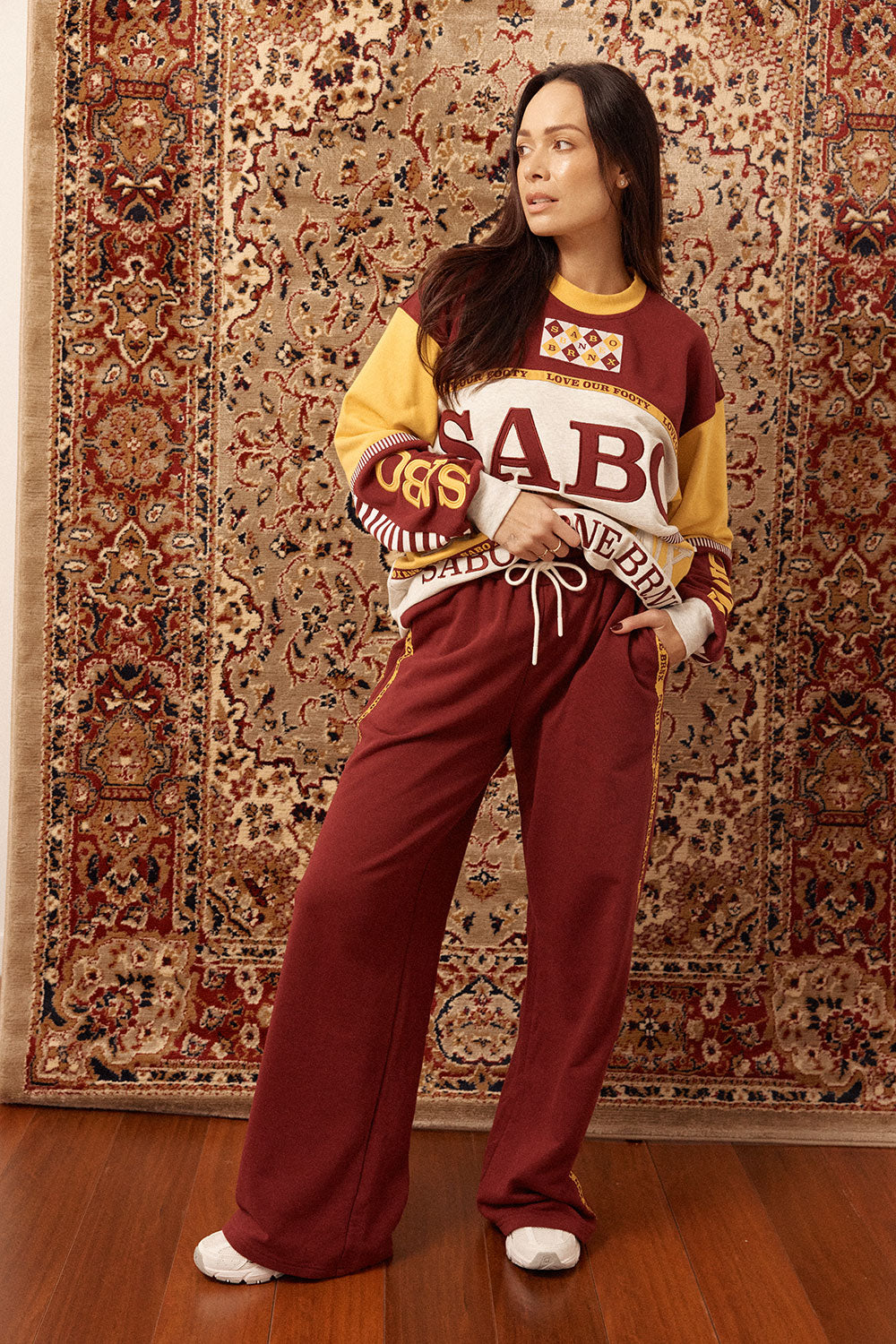 SAMPLE-Goal Pants - Maroon SABO x BRNX