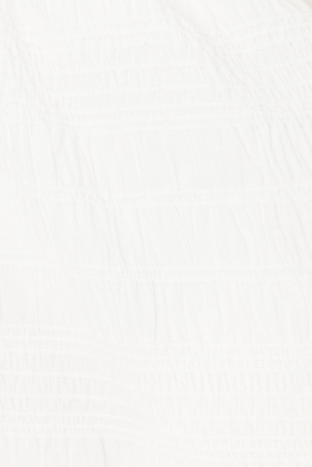 White Short Sleeve Button Mini Tarah Dress