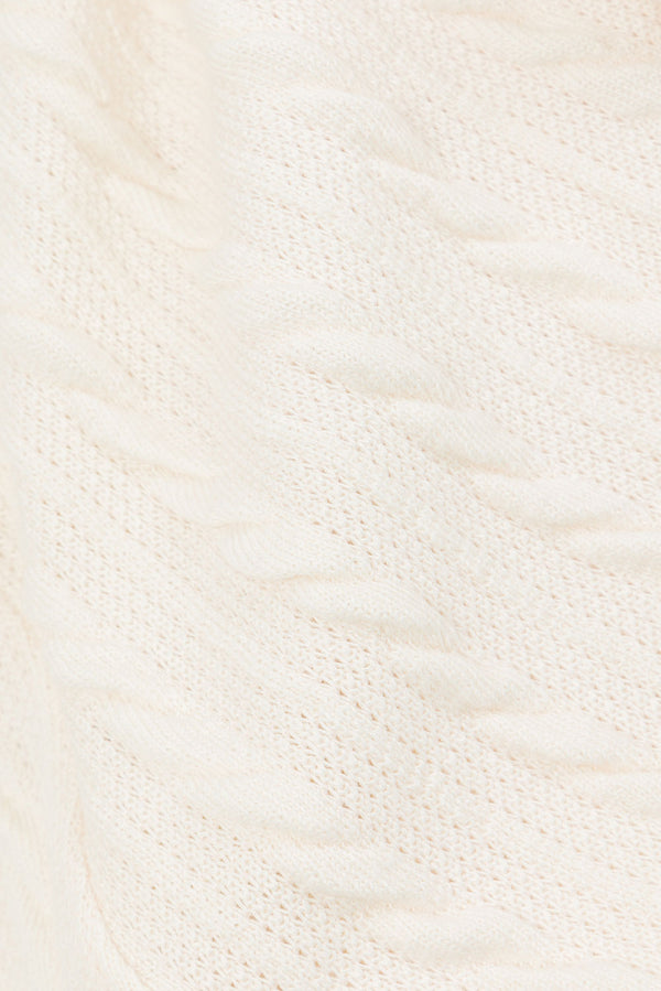 Cream High Waist Elastic Drawstring Jojo Shorts