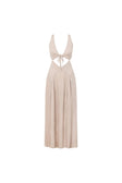 lliska Backless Cutout Maxi Dress - Stone