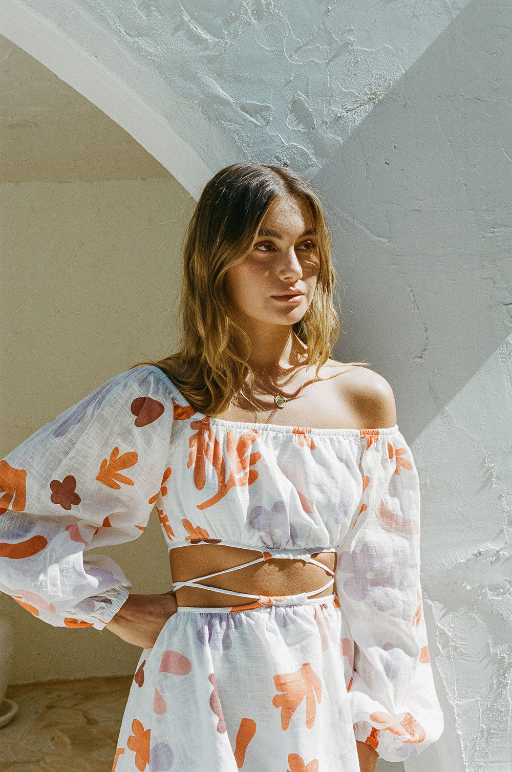 SAMPLE-Avie Off Shoulder Dress - Autumn