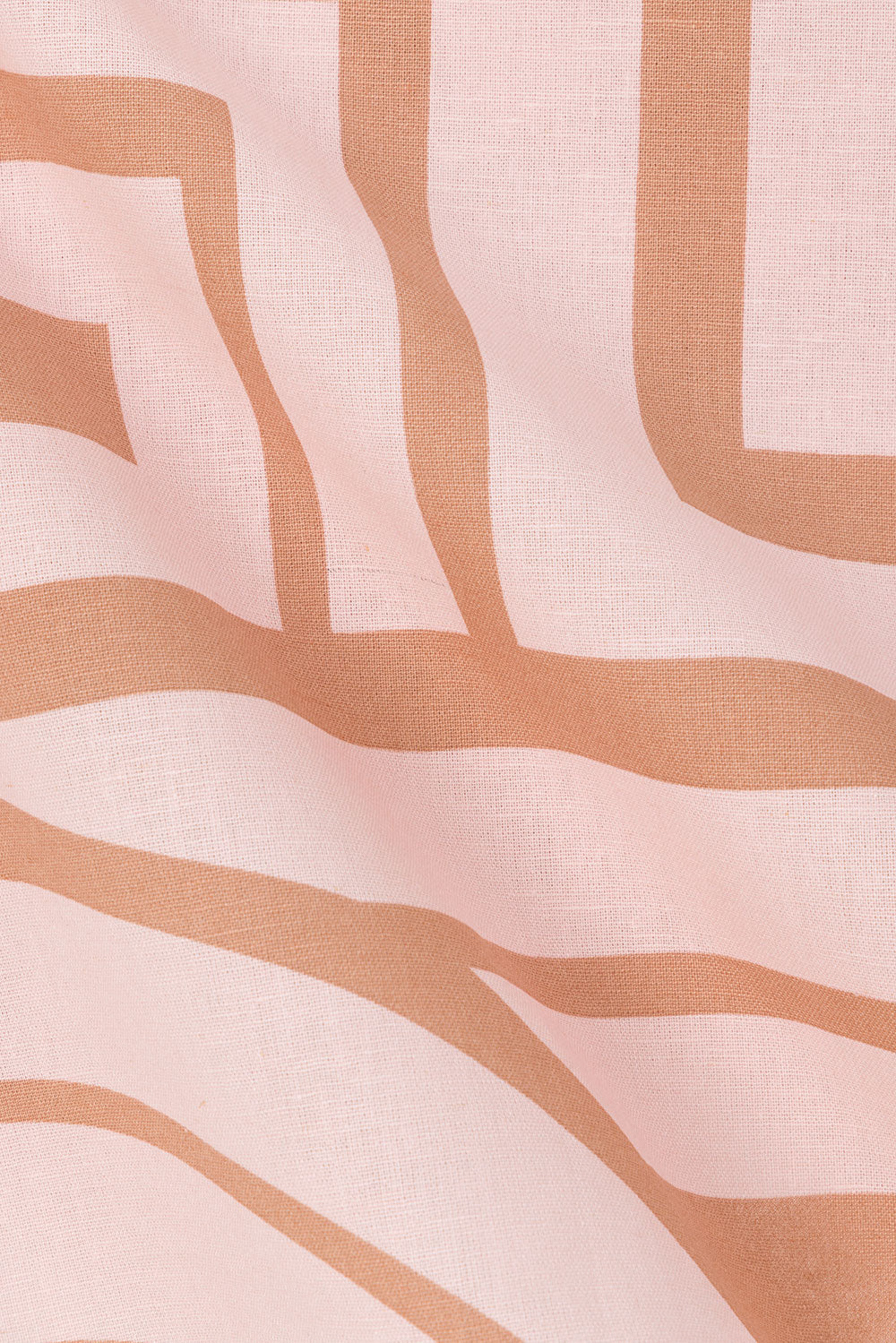 Pink Hellenic Maze One-Shoulder Tie Kahli Top