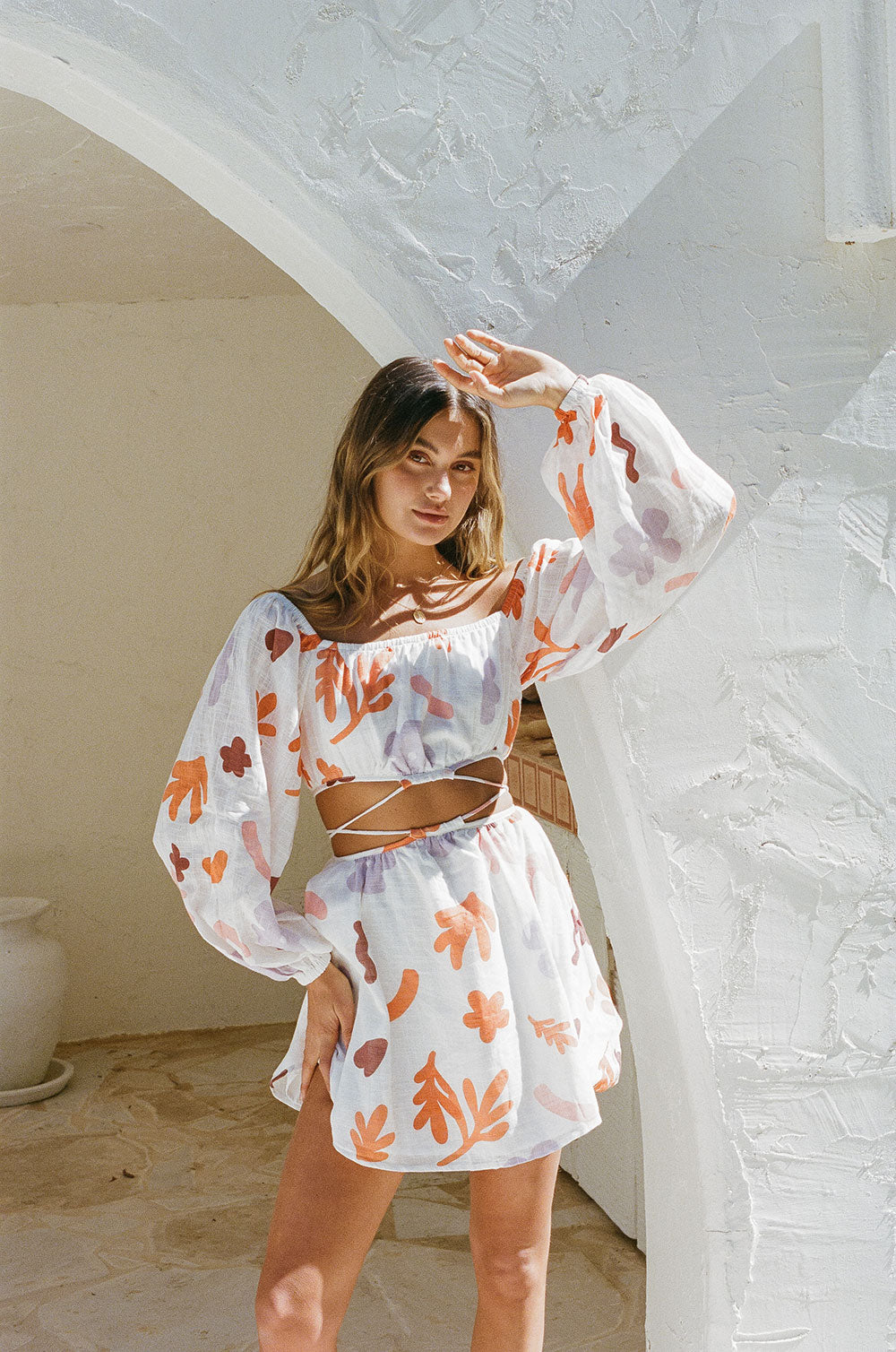 SAMPLE-Avie Off Shoulder Dress - Autumn