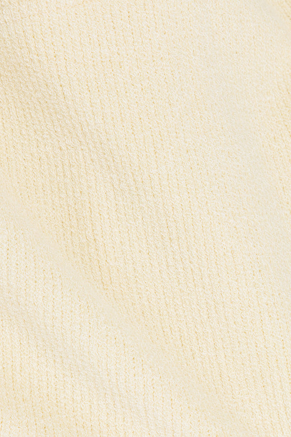 Cream Ribbed Cutout A-Line Bronte Top