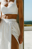 SAMPLE-Dien Wrap Skirt - White