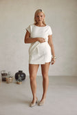 White High Waist Wrap Mini Labella Skort