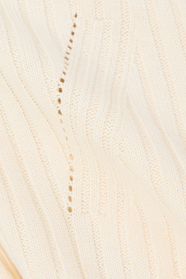 Cream Ribbed Strapless Alice Top