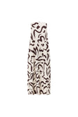 Cream Floral Fleur Lines Print Strapless Noah Dress