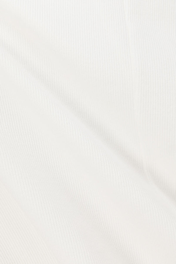 White Ribbed A Line Maxi Gizelle Dress