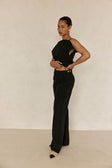 Black Suiting Flared Naomi Pants