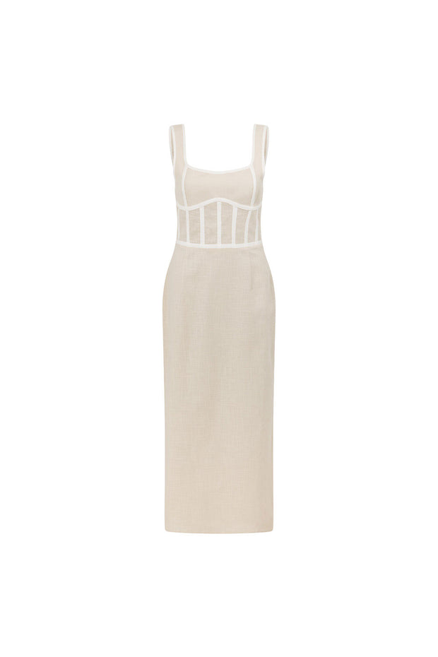 SAMPLE-Ricardo Midi Dress - Stone