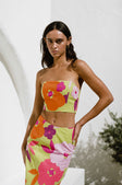 SAMPLE-Drea Top - Lime Floral