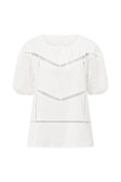 White Cheesecloth Puff Sleeve Amelia Top