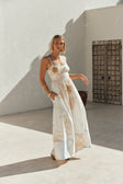 Pink Vintage Bloom Print Maxi Genevieve Dress