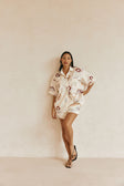 Cream Matia Print Button Up Marika Top